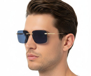 Baldinini 🇮🇹 Gold-plated Square ( Made in Italy ) Men Sunglasses (UV400) - نضاره دوت كوم | رقم 1 للنظارات الأصليه في مصر