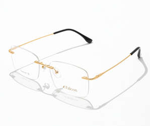 Falcon Rectangle Unisex Titanium Optical Frames - Rimless2 - نضاره دوت كوم | رقم 1 للنظارات الأصليه في مصر