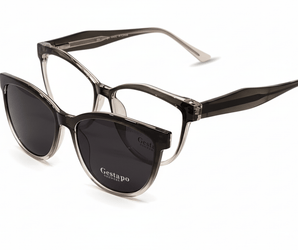 Gestapo Cat Eye Optical Women Clip on Polarized - نضاره دوت كوم | رقم 1 للنظارات الأصليه في مصر