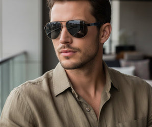 Enni Marco 🇮🇹 ( Made in Italy ) Aviator men's Sunglasses(UV) - نضاره دوت كوم | رقم 1 للنظارات الأصليه في مصر