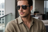 Enni Marco 🇮🇹 ( Made in Italy ) Aviator men's Sunglasses(UV) - نضاره دوت كوم | رقم 1 للنظارات الأصليه في مصر