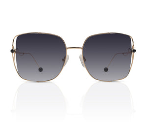 Enni Marco 🇮🇹 Gold 18 karat Square ( Made in Italy ) Women's Sunglasses(UV) -