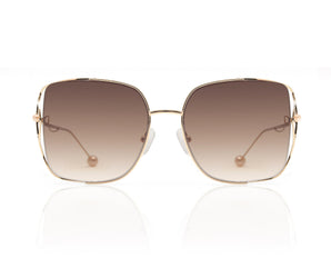 Enni Marco 🇮🇹 Gold 18 karat Square ( Made in Italy ) Women's Sunglasses(UV) -