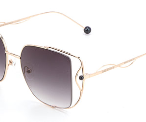 Enni Marco 🇮🇹 Gold 18 karat Square ( Made in Italy ) Women's Sunglasses(UV) -