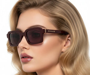 Enni Marco 🇮🇹 ( Made in Italy ) Rectangle Women Sunglasses Polarized(UV400) - نضاره دوت كوم | رقم 1 للنظارات الأصليه في مصر