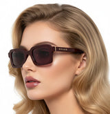 Enni Marco 🇮🇹 ( Made in Italy ) Rectangle Women Sunglasses Polarized(UV400) - نضاره دوت كوم | رقم 1 للنظارات الأصليه في مصر
