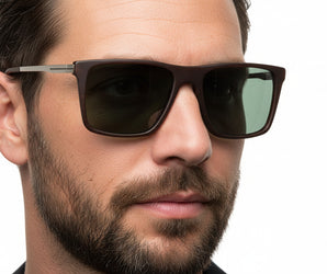 Enni Marco 🇮🇹 ( Made in Italy ) Square Men Sunglasses(UV) - نضاره دوت كوم | رقم 1 للنظارات الأصليه في مصر