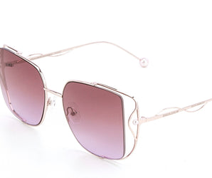 🇮🇹 Enni Marco 🇮🇹 ( Made in Italy ) Square Gold Women's Sunglasses(UV) - نضاره دوت كوم | رقم 1 للنظارات الأصليه في مصر