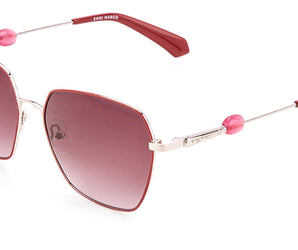 Enni Marco 🇮🇹 ( Made in Italy ) Square Women's Sunglasses(UV) - نضاره دوت كوم | رقم 1 للنظارات الأصليه في مصر