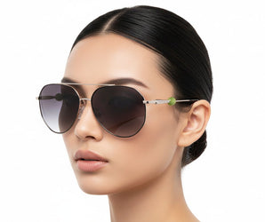 Enni Marco 🇮🇹 ( Made in Italy ) Round Women's Sunglasses(UV) - نضاره دوت كوم | رقم 1 للنظارات الأصليه في مصر