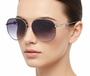 Enni Marco 🇮🇹 ( Made in Italy ) Round Women's Sunglasses(UV) - نضاره دوت كوم | رقم 1 للنظارات الأصليه في مصر