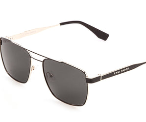 Enni Marco 🇮🇹 ( Made in Italy ) Square Men Sunglasses(UV) - نضاره دوت كوم | رقم 1 للنظارات الأصليه في مصر