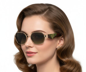Enni Marco 🇮🇹 ( Made in Italy ) Square Women's Sunglasses (UV400) - نضاره دوت كوم | رقم 1 للنظارات الأصليه في مصر