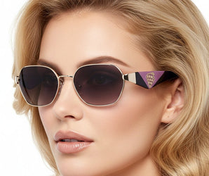 Enni Marco 🇮🇹 ( Made in Italy ) Square Women's Sunglasses (UV400) - نضاره دوت كوم | رقم 1 للنظارات الأصليه في مصر