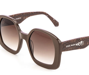 Enni Marco 🇮🇹 ( Made in Italy ) Square Women's Sunglasses(UV) - نضاره دوت كوم | رقم 1 للنظارات الأصليه في مصر