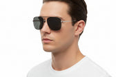 Enni Marco 🇮🇹 ( Made in Italy ) Aviator Men Sunglasses(UV) - نضاره دوت كوم | رقم 1 للنظارات الأصليه في مصر