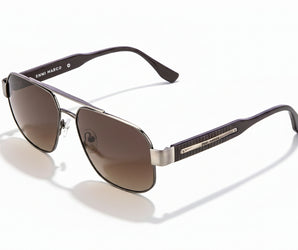 Enni Marco 🇮🇹 ( Made in Italy ) Square Men's Sunglasses (UV400) - نضاره دوت كوم | رقم 1 للنظارات الأصليه في مصر