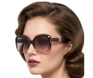 Enni Marco 🇮🇹 ( Made in Italy ) Square Women's Sunglasses (UV400) - نضاره دوت كوم | رقم 1 للنظارات الأصليه في مصر