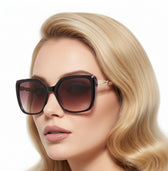Enni Marco 🇮🇹 ( Made in Italy ) Square Women's Sunglasses (UV400) - نضاره دوت كوم | رقم 1 للنظارات الأصليه في مصر