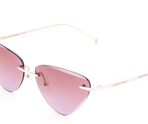 Enni Marco Gold 18 Karat 🇮🇹 Cat Eye ( Made in Italy ) Women Sunglasses (UV)