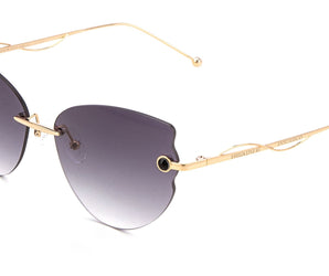 Enni Marco 🇮🇹 ( Made in Italy ) Cat Eye Women's Sunglasses Rimless (UV400) - نضاره دوت كوم | رقم 1 للنظارات الأصليه في مصر