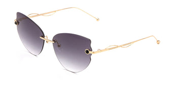 Enni Marco 🇮🇹 ( Made in Italy ) Cat Eye Women's Sunglasses Rimless (UV400) - نضاره دوت كوم | رقم 1 للنظارات الأصليه في مصر