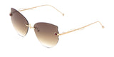 Enni Marco 🇮🇹 ( Made in Italy ) Cat Eye Women's Sunglasses Rimless (UV400) - نضاره دوت كوم | رقم 1 للنظارات الأصليه في مصر