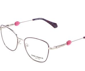 Enni Marco 🇮🇹 ( Made in Italy ) Cat Eye Women's Optical Frame Rimless