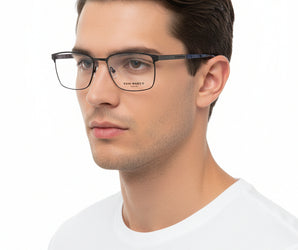 Enni Marco 🇮🇹 Square ( Made in Italy ) Men Optical Frames - نضاره دوت كوم | رقم 1 للنظارات الأصليه في مصر