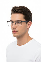 Enni Marco 🇮🇹 Square ( Made in Italy ) Men Optical Frames - نضاره دوت كوم | رقم 1 للنظارات الأصليه في مصر