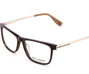 Enni Marco 🇮🇹 ( Made in Italy ) Square Men's Optical Frame