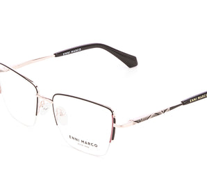 Enni Marco 🇮🇹 ( Made in Italy ) Square Men's Optical Frame Half Frame