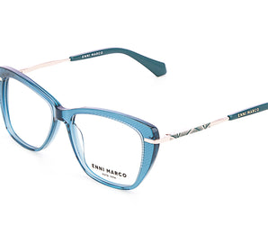 Enni Marco 🇮🇹 ( Made in Italy ) Cat Eye Women's Optical Frame Rimless