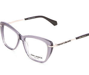 Enni Marco 🇮🇹 ( Made in Italy ) Cat Eye Women's Optical Frame Rimless