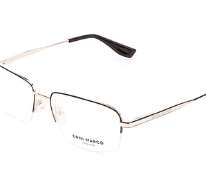 Enni Marco 🇮🇹 ( Made in Italy ) Square Men's Optical Frame Half Frame
