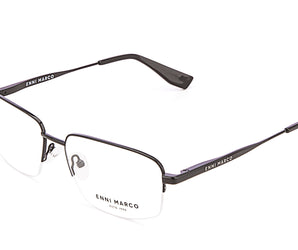 Enni Marco 🇮🇹 ( Made in Italy ) Square Men's Optical Frame Half Frame