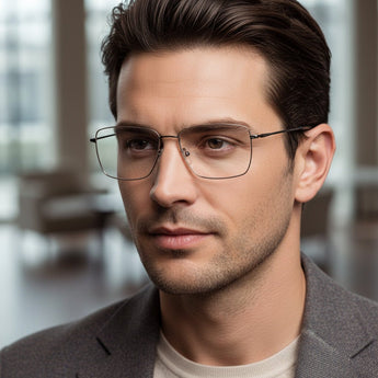 Enni Marco 🇮🇹 Rectangle ( Made in Italy ) Men Optical Frames - نضاره دوت كوم | رقم 1 للنظارات الأصليه في مصر