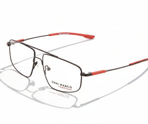 Enni Marco 🇮🇹 Square ( Made in Italy ) Men Optical Frames - نضاره دوت كوم | رقم 1 للنظارات الأصليه في مصر