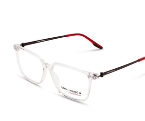 Enni Marco 🇮🇹 ( Made in Italy ) Square Men Optical Frame - نضاره دوت كوم | رقم 1 للنظارات الأصليه في مصر