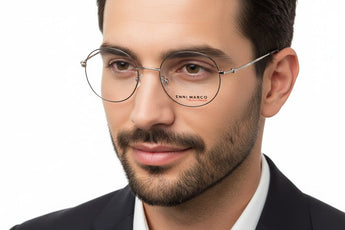 Enni Marco 🇮🇹 ( Made in Italy ) Round Unisex Optical Frame - نضاره دوت كوم | رقم 1 للنظارات الأصليه في مصر