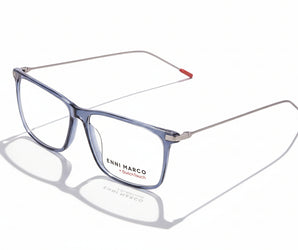Enni Marco 🇮🇹 Square ( Made in Italy ) Men Optical Frames - نضاره دوت كوم | رقم 1 للنظارات الأصليه في مصر