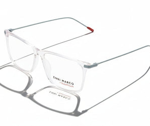 Enni Marco 🇮🇹 Square ( Made in Italy ) Men Optical Frames - نضاره دوت كوم | رقم 1 للنظارات الأصليه في مصر