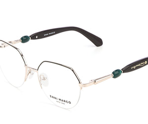 Enni Marco 🇮🇹 ( Made in Italy ) Square Women's Optical Frame Half Rim - نضاره دوت كوم | رقم 1 للنظارات الأصليه في مصر