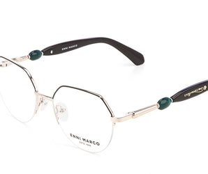 Enni Marco 🇮🇹 ( Made in Italy ) Square Women's Optical Frame Half Rim