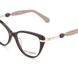 Enni Marco 🇮🇹 ( Made in Italy ) Cat Eye Women's Optical Frame Rimless