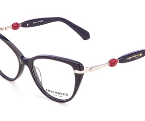 Enni Marco 🇮🇹 ( Made in Italy ) Cat Eye Women's Optical Frame Rimless