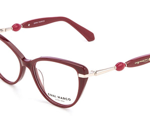 Enni Marco 🇮🇹 ( Made in Italy ) Cat Eye Women's Optical Frame Rimless - نضاره دوت كوم | رقم 1 للنظارات الأصليه في مصر