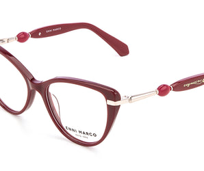 Enni Marco 🇮🇹 ( Made in Italy ) Cat Eye Women's Optical Frame Rimless