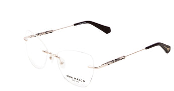 Enni Marco 🇮🇹 Cat Eye ( Made in Italy ) Women Optical Frames Rimless - نضاره دوت كوم | رقم 1 للنظارات الأصليه في مصر