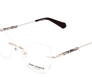 Enni Marco 🇮🇹 Cat Eye ( Made in Italy ) Women Optical Frames Rimless - نضاره دوت كوم | رقم 1 للنظارات الأصليه في مصر